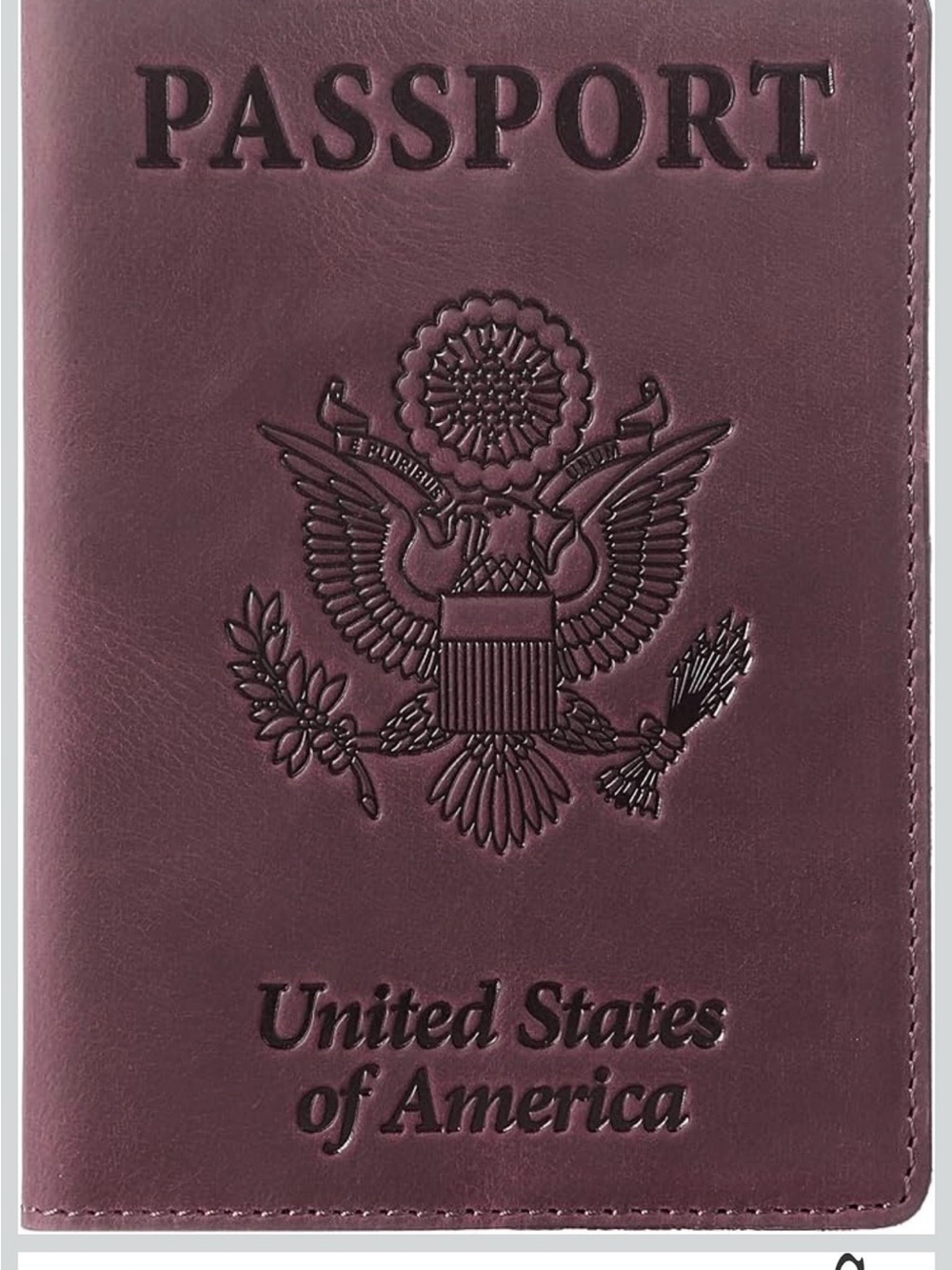 Set of 2 Leather Passport Holders - Black & Vintage Maroon